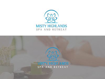 Misty Highlands Spa and Retreat animation branding design icon illustration illustrator logo minimal typography vector