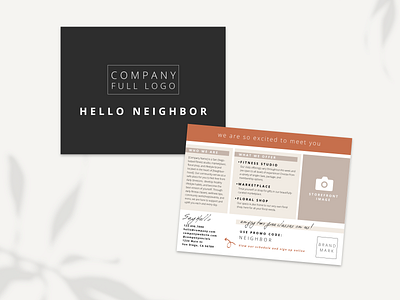 Business Neighborhood Marketing Card card graphic design informational layout marketing promo card promotional