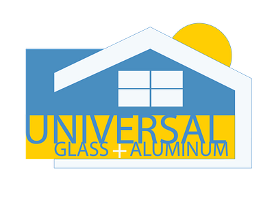 Universal Glass + Aluminum branding graphic design illustrator logo logotype typography