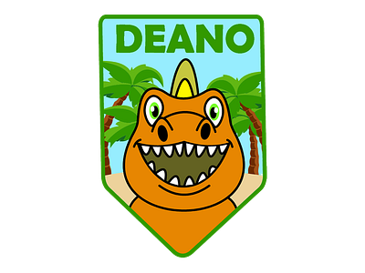 Deano art branding cartoon design dinosaur graphic design illustration illustrator logo logotype typography