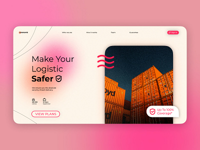 Logisafe - Insurance Service branding container deisgn delivery design desktop figma graphic design illustration interface logistic logo motion graphics port safe ui user user interface ux vector