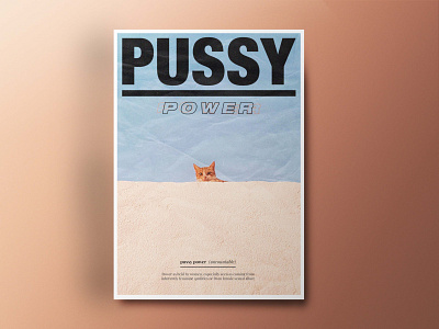 Pussy Power cat design graphic design mockup photoshop poster poster design pussy pussy power