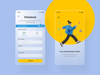 Checkout Screen Glassmorphism checkout page checkout screen dailyui dailyui002 dailyuichallenge design mobile glassmorphism mobileui ui uidesign