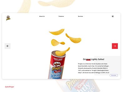 Pringles landing page design