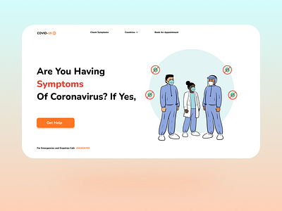 Coronavirus coronavirus flat gradient illustration minimal typography ui uidesign uiux vector web website