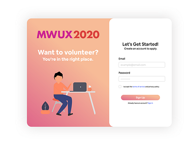 DailyUI 001 - Sign-Up