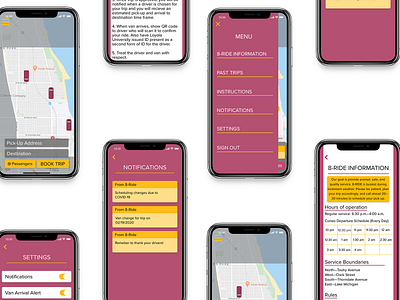 8 Ride Redesign design mobile ui product design prototype rideshare ui uiux ux xd