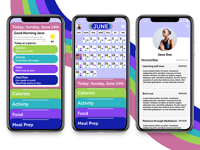 Health Calendar Mobile App Design