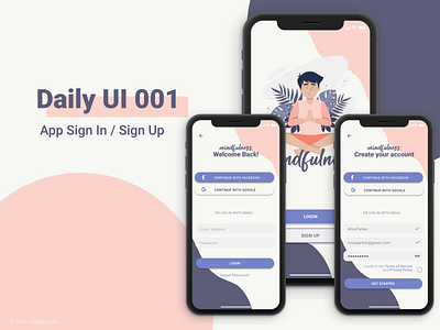 Daily UI 001 - App Sign In / Sign Up application daily ui daily ui 001 daily ui challenge dailyui design figma figma design interface sign in sign in form sign in page sign in screen sign in ui sign up sign up form sign up page sign up screen sign up ui ui