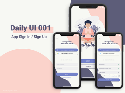Daily UI 001 - App Sign In / Sign Up
