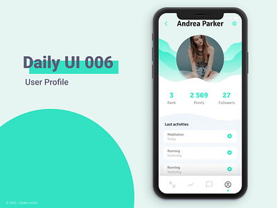 Daily UI 006 - User Profile app application daily ui dailyui design interface ui ui design user profile vector