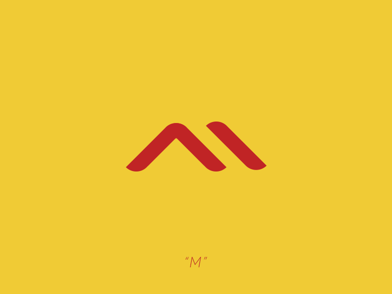 M // Concept Logo photoshop logo lettering letter illustrator design branding b alphabet