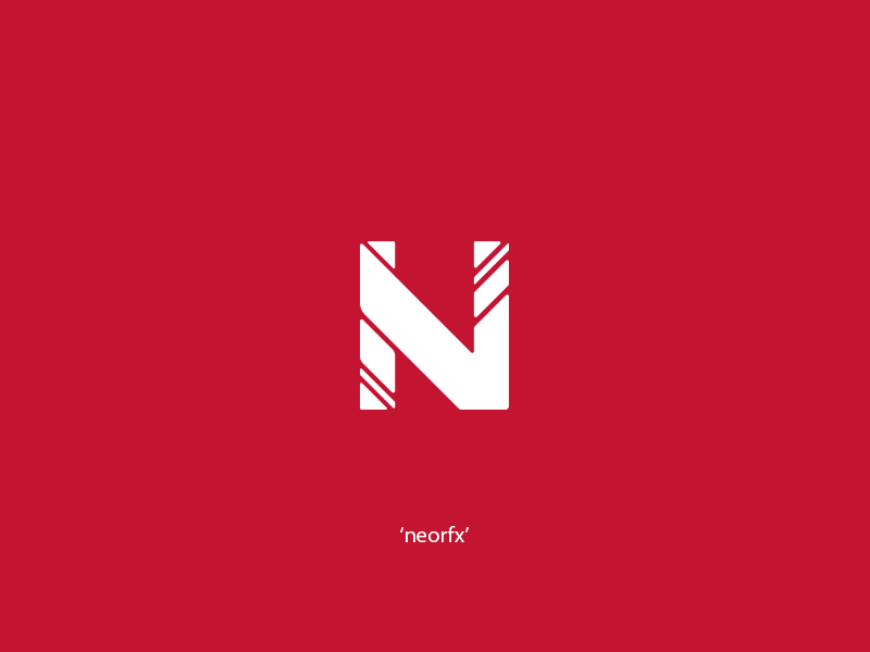 N // Concept Logo For NeorFX white red branding design logo design adobe photoshop illustrator concept logo
