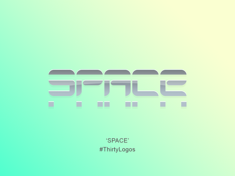 Space // #ThirtyLogos Challenge thirtylogos white cream blue logo design adobe photoshop illustrator concept logo