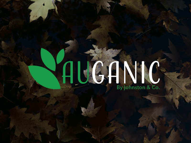 AuGanic // Comissioned Logo Design au natural organic natural white cream blue logo design adobe photoshop illustrator concept logo