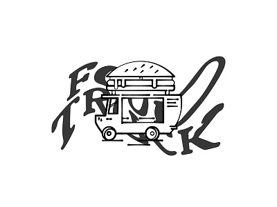 Food truck adobe food foodtruck handmade illustration picto pictogram strokes typo