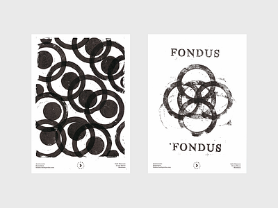FONDUS lino linocut paper poster