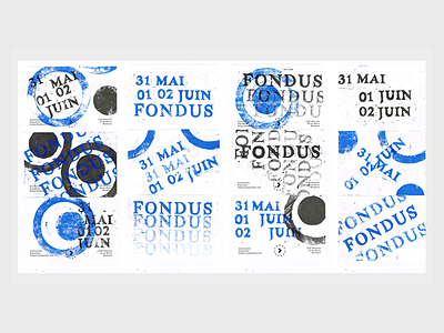 FONDUS bordeaux brand branding france lino linocut paper poster