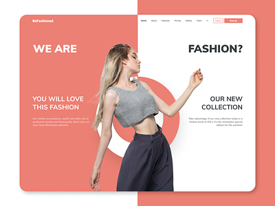 Fashion Hero - Epic ROI Theme branding design fashion brand figma hero section minimal typography ui ux vector web