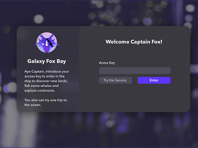 Galaxy Fox Bay - Login adobe xd adobe xd photoshop ui ux dashboard design figma sketch sketchapp streaming ui ux vector web