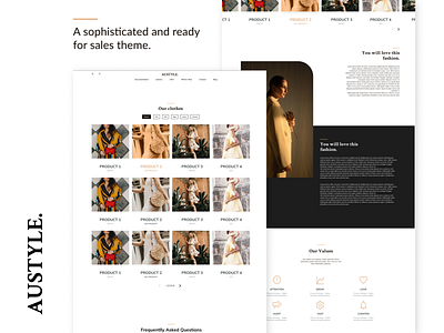 HubSpot Austyle Theme design fashion figma hubspot sales ui ux web