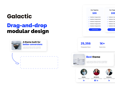 Galactic Theme - Drag and Drop branding cms corporate design figma hubspot pages ui ux web