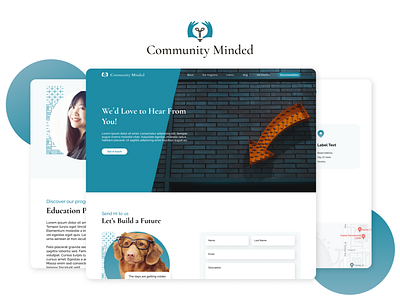 Community Minded - Multi template theme charity design figma free friendly home hubspot landing page pages schools templates theme ui ux web