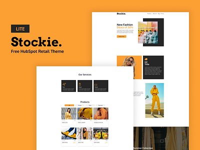 Stockie - Free Retail Website Theme design ecommerce figma free retail theme ui ux web
