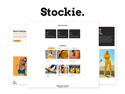 Stockie - Templates design hubspot module retail template ui ux web