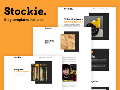 Stockie - Blog Engine blog design retail template theme ui ux web