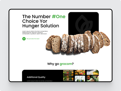 grocom - Number #One Grocery Solution design figma food grocery hero nature section ui ux web
