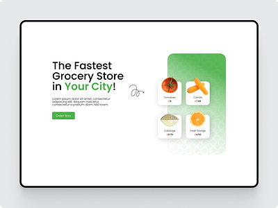 grocom - Hero design ecommerce figma food hero section theme ui ux web