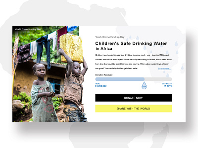 Crowdfunding Campaign africa crowd funding crowdfunding crowdfunding campaign dailyui donate donation graphic graphicdesign save the children save the world web web design webdesign webdesigner website