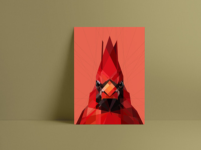 Red Cardinal print branding character graphicdesign illustration print