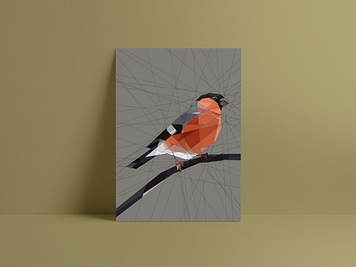 Bullfinch print - available in my shop brand design graphic illustration print