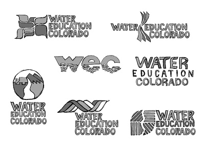 Water Education Colorado Logo Design Process 3 branding design icon illustration logo logo design sketch visual identity