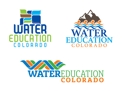 Water Education Colorado Logo Design Process 4 branding design illustration logo logo design typography vector visual identity