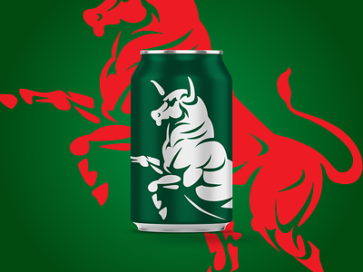 Bull animal boeuf brand branding bull cow design energy forsale illustration logo packaging soda toro