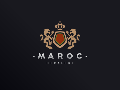 Maroc heraldry emblem heraldry illustration lion logo morocco