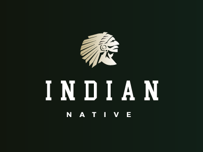 Indian native america american chief face forsale indian logotype mark native people vector