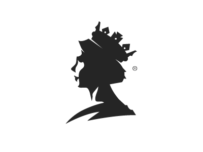 Queen black eddarqaoui elegant face forsale illustration logo queen reine royal simple vector