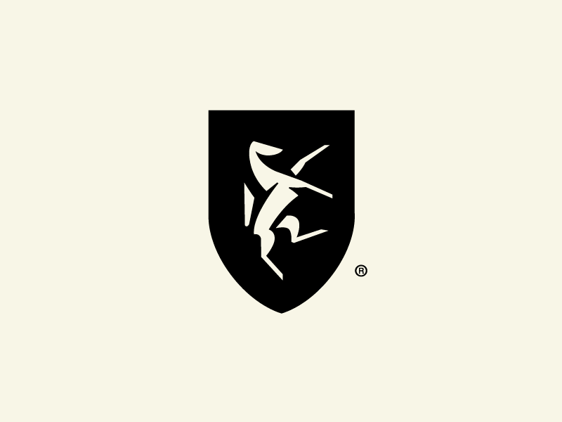 horse black and white branding crest design eddarqaoui elegant forsale heraldic heraldry horse logo modern package