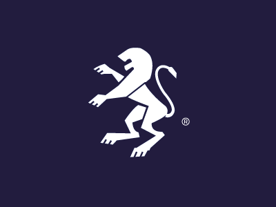 Heraldic Lion animal black brand branding classic crest design eddarqaoui elegant forsale heraldic heraldry lion logo shield vector