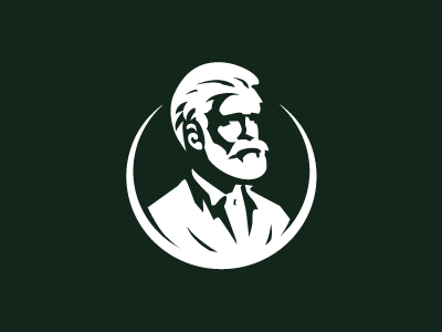 Gentleman beard bearded man brand branding classic design eddarqaoui elegant face forsale gentleman illustration logo man oldman