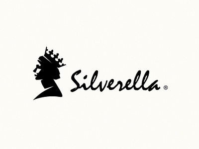 Silverella black brand branding classic crown design eddarqaoui face fashion jewelry lady logo queen vector