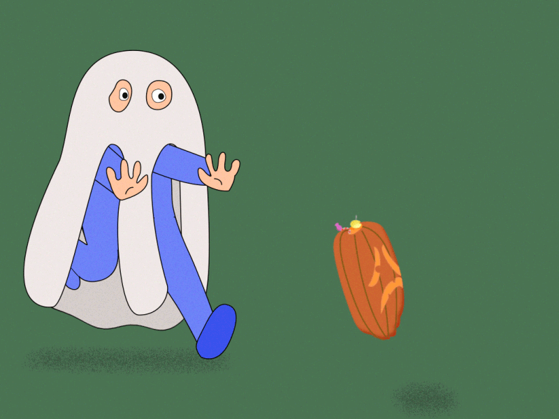 Ghost Kid after effects animated gif animation 2d animation2d character animation characterdesign framebyframe halloween loop animation pumpkin run cycle spooky spooky season