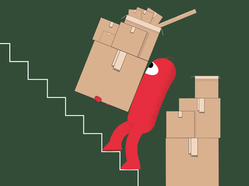 Moving Out after effects animated gif animation 2d animation2d boxes character animation loop animation moving staires