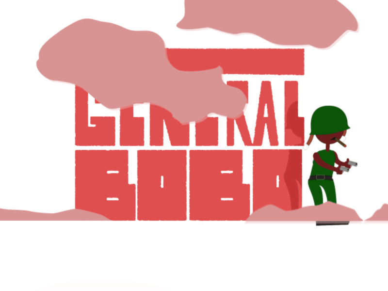 General BOBO Logo Animation after effects animated gif army character animation characterdesign gaz logo logo animation loop animation smoke