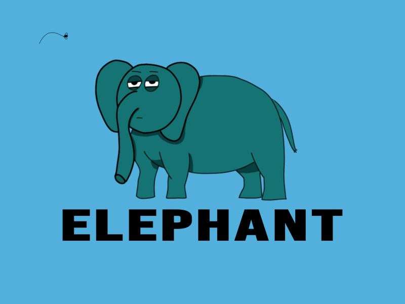 Elephant after effects animated gif animation 2d character animation characterdesign elephant flies frame by frame motion design trunk
