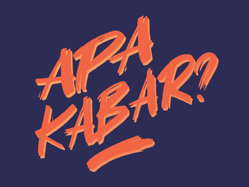 Apa Kabar ? after effects animated gif animation 2d animation2d apa kabar brush brush lettering indonesian kinetic kinetic typography lettering loop animation motion design